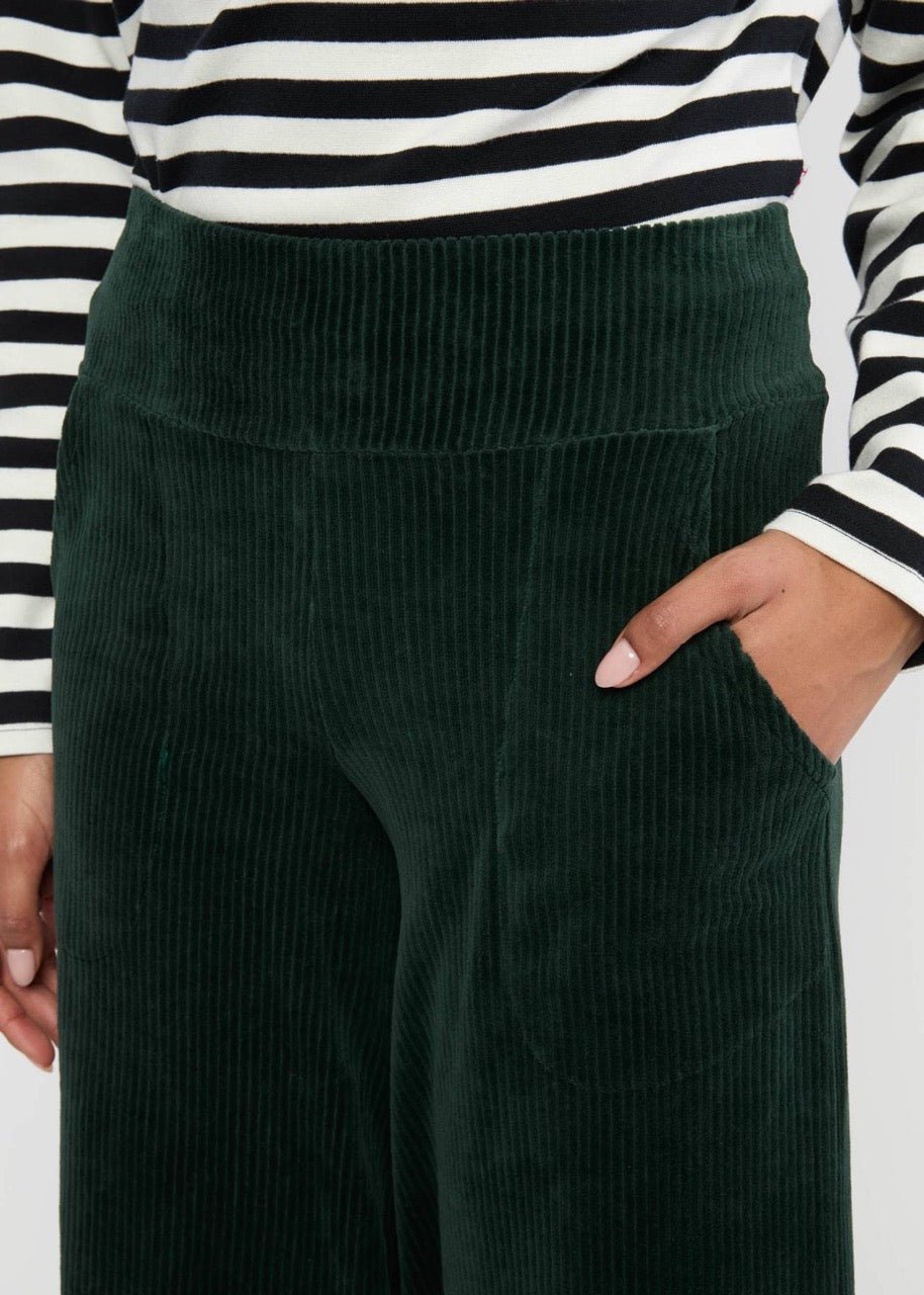 Hose High Waist Culotte Tannengrün - FROLLEIN KÄTHE Shop