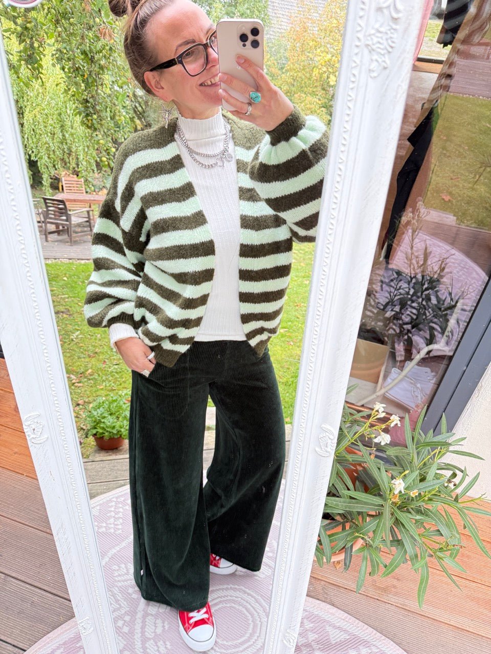 Hose High Waist Culotte Tannengrün - FROLLEIN KÄTHE Shop