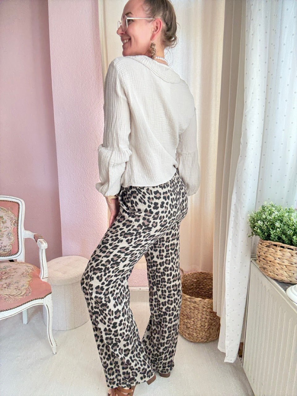 Hose Jade Leo Musselin - FROLLEIN KÄTHE Shop