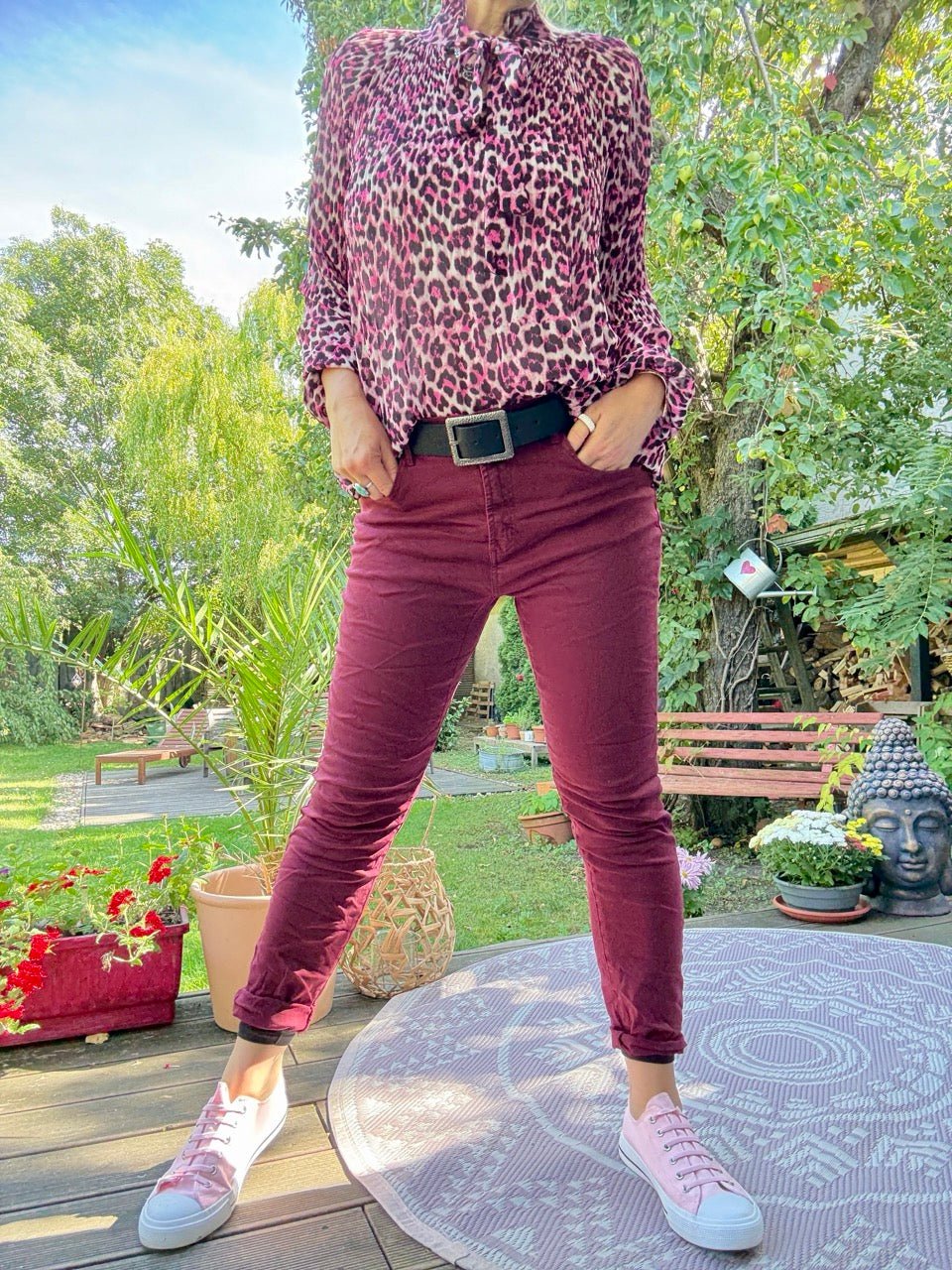 Hose Jeans Fantastisch Elastisch Cherry - FROLLEIN KÄTHE Shop