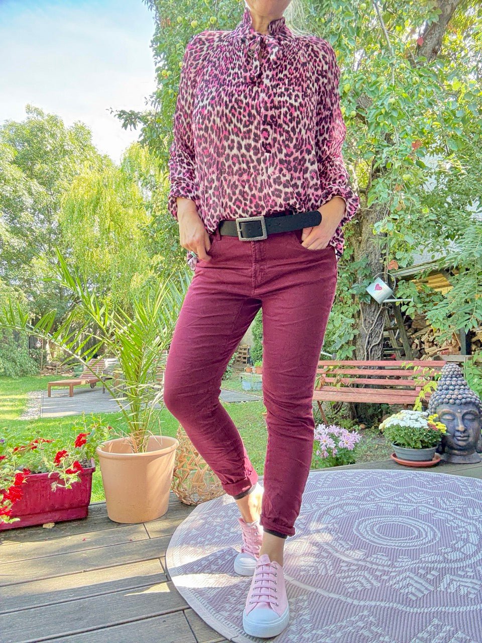 Hose Jeans Fantastisch Elastisch Cherry - FROLLEIN KÄTHE Shop
