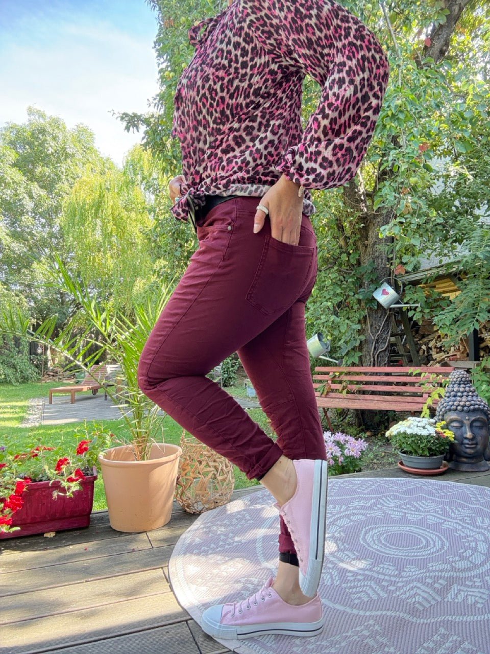 Hose Jeans Fantastisch Elastisch Cherry - FROLLEIN KÄTHE Shop