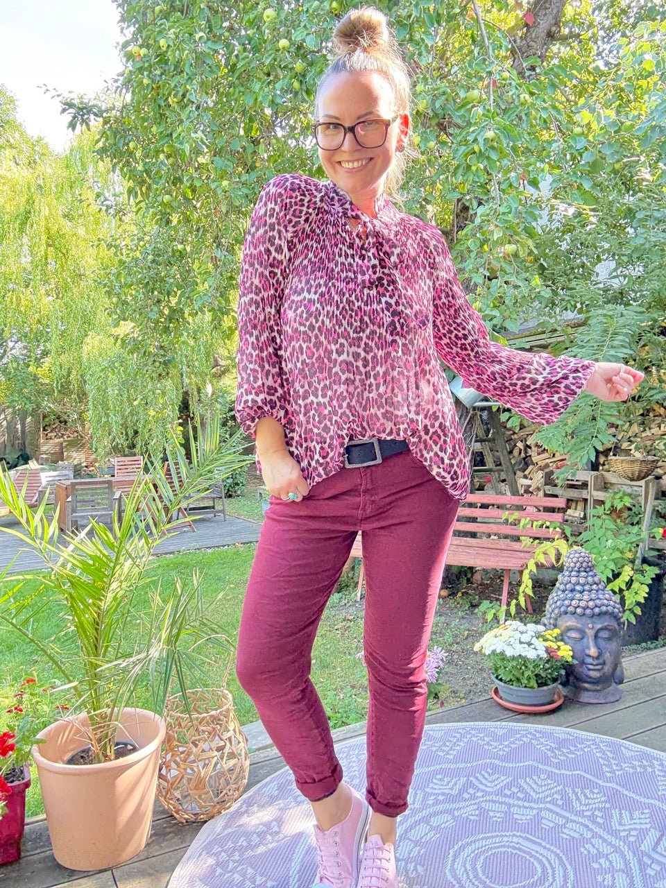 Hose Jeans Fantastisch Elastisch Cherry - FROLLEIN KÄTHE Shop