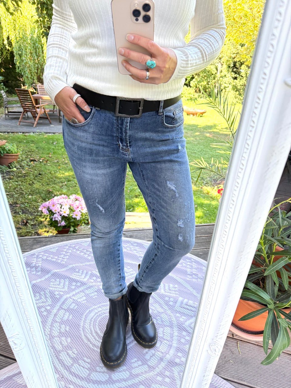 Hose Jeans Fantastisch Elastisch Used Denim - FROLLEIN KÄTHE Shop