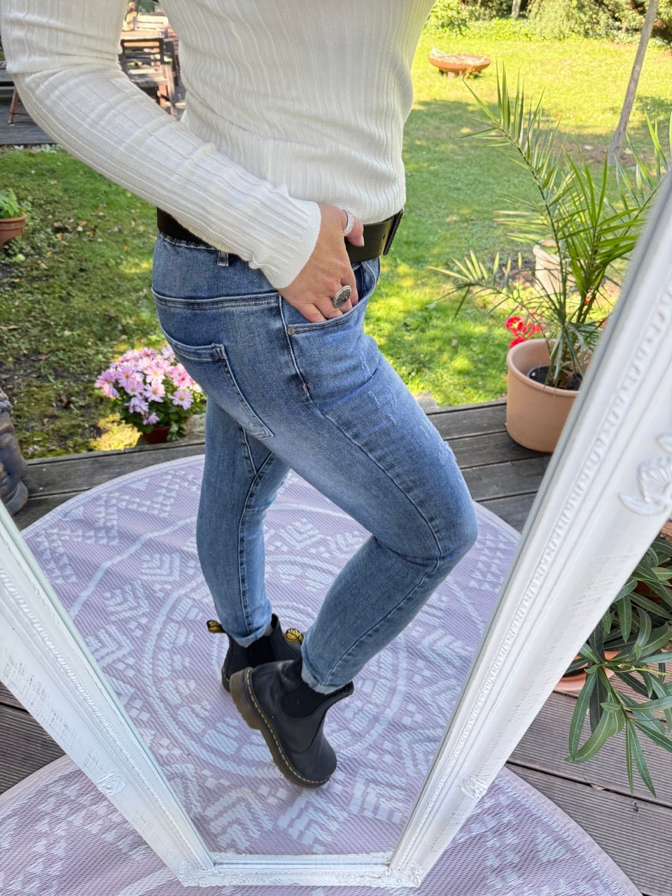 Hose Jeans Fantastisch Elastisch Used Denim - FROLLEIN KÄTHE Shop