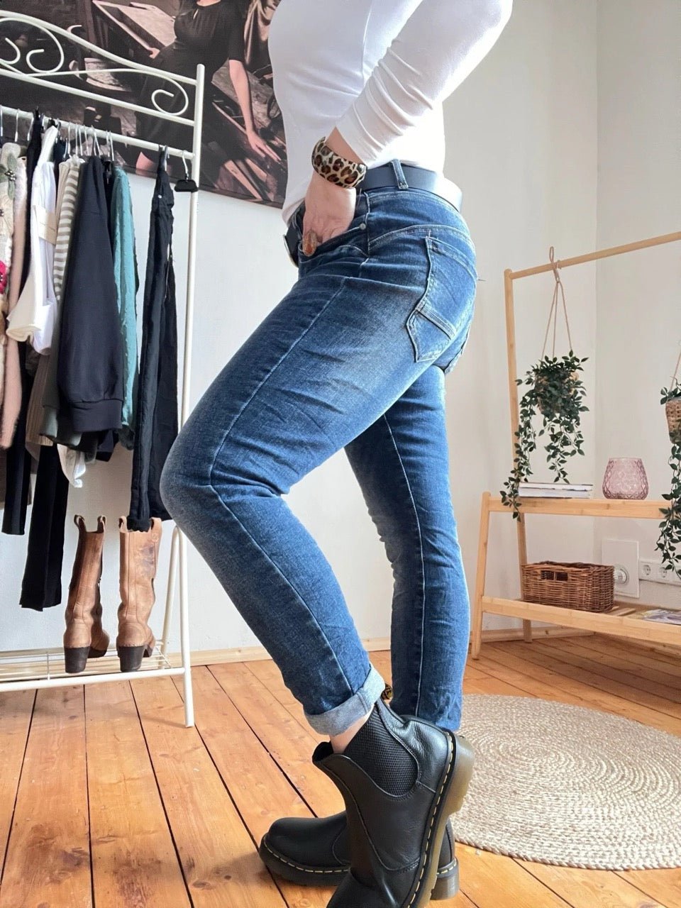 Hose Jeans Fünfknopf New Destroyed 2 Waschungen - FROLLEIN KÄTHE Shop