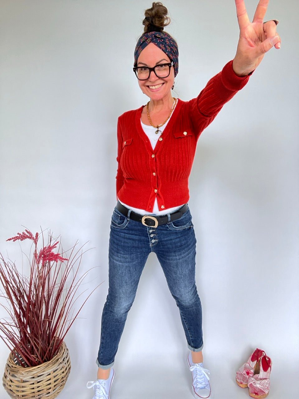 Hose Jeans Fünfknopf New Destroyed Lässig Style Denim - FROLLEIN KÄTHE Shop