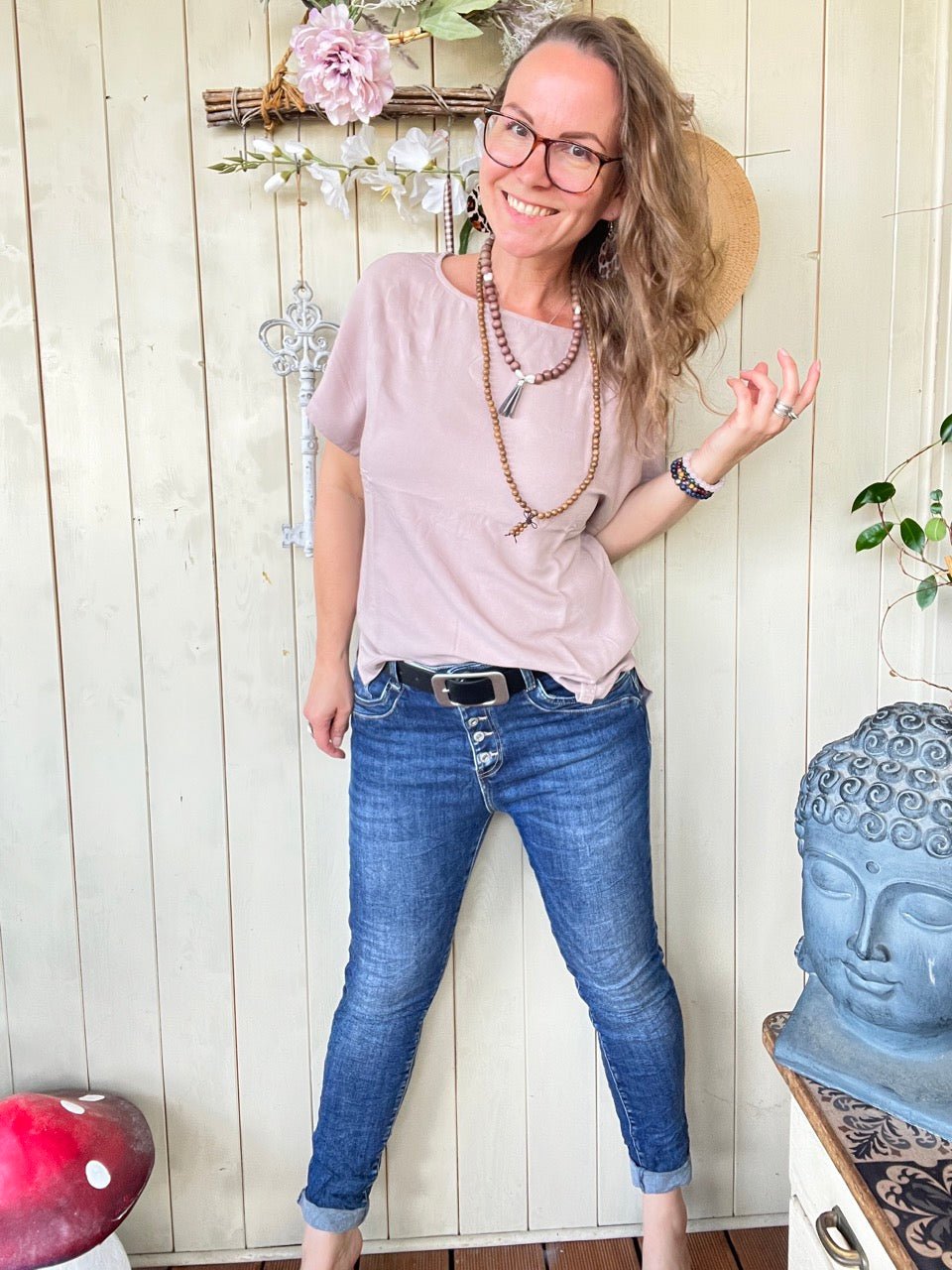Hose Jeans Fünfknopf New Destroyed Lässig Style Denim - FROLLEIN KÄTHE Shop