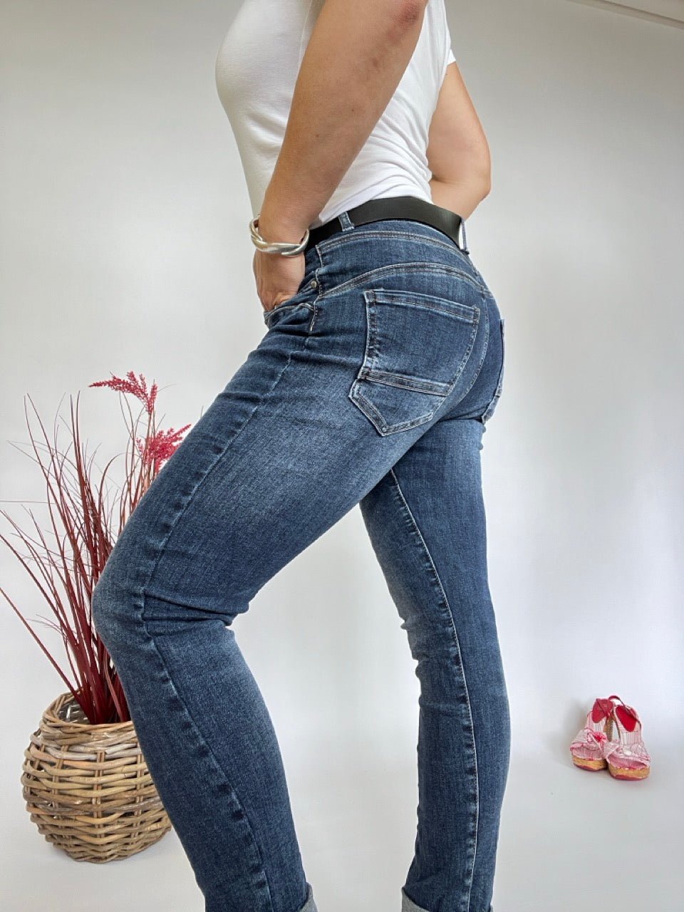 Hose Jeans Fünfknopf New Destroyed Lässig Style Denim - FROLLEIN KÄTHE Shop