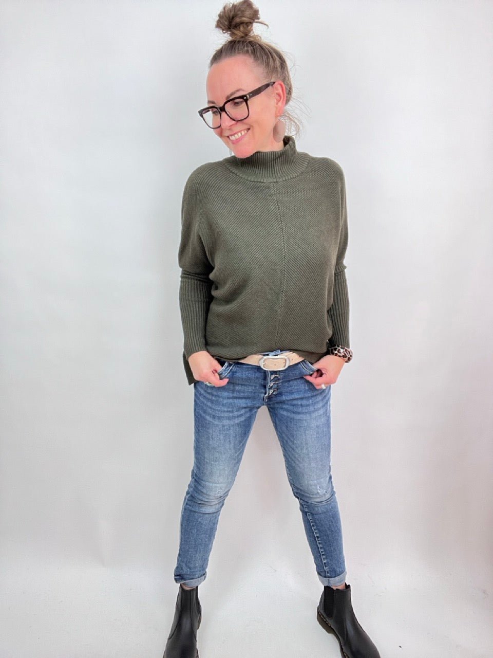 Hose Jeans Fünfknopf New Destroyed Look Light Denim - FROLLEIN KÄTHE Shop