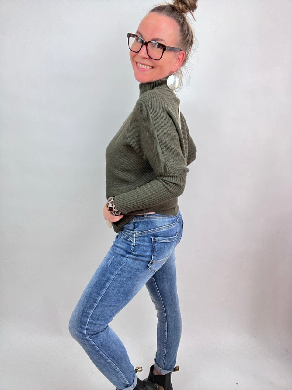 Hose Jeans Fünfknopf New Destroyed Look Light Denim - FROLLEIN KÄTHE Shop