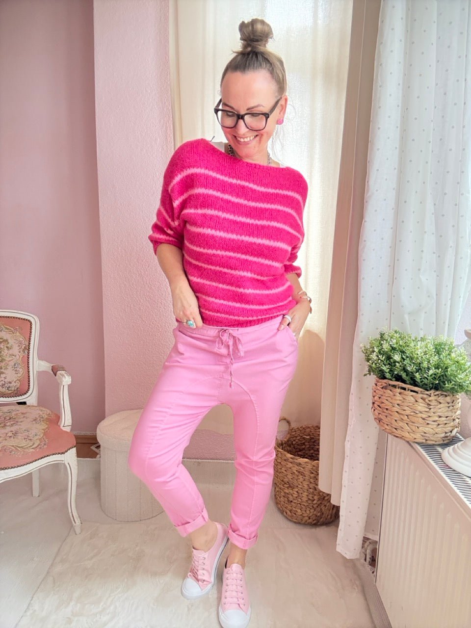 Hose Jogpants Baggystyle Fuchsia - FROLLEIN KÄTHE Shop