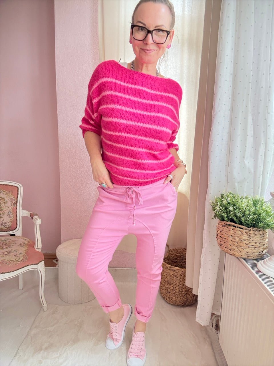 Hose Jogpants Baggystyle Fuchsia - FROLLEIN KÄTHE Shop