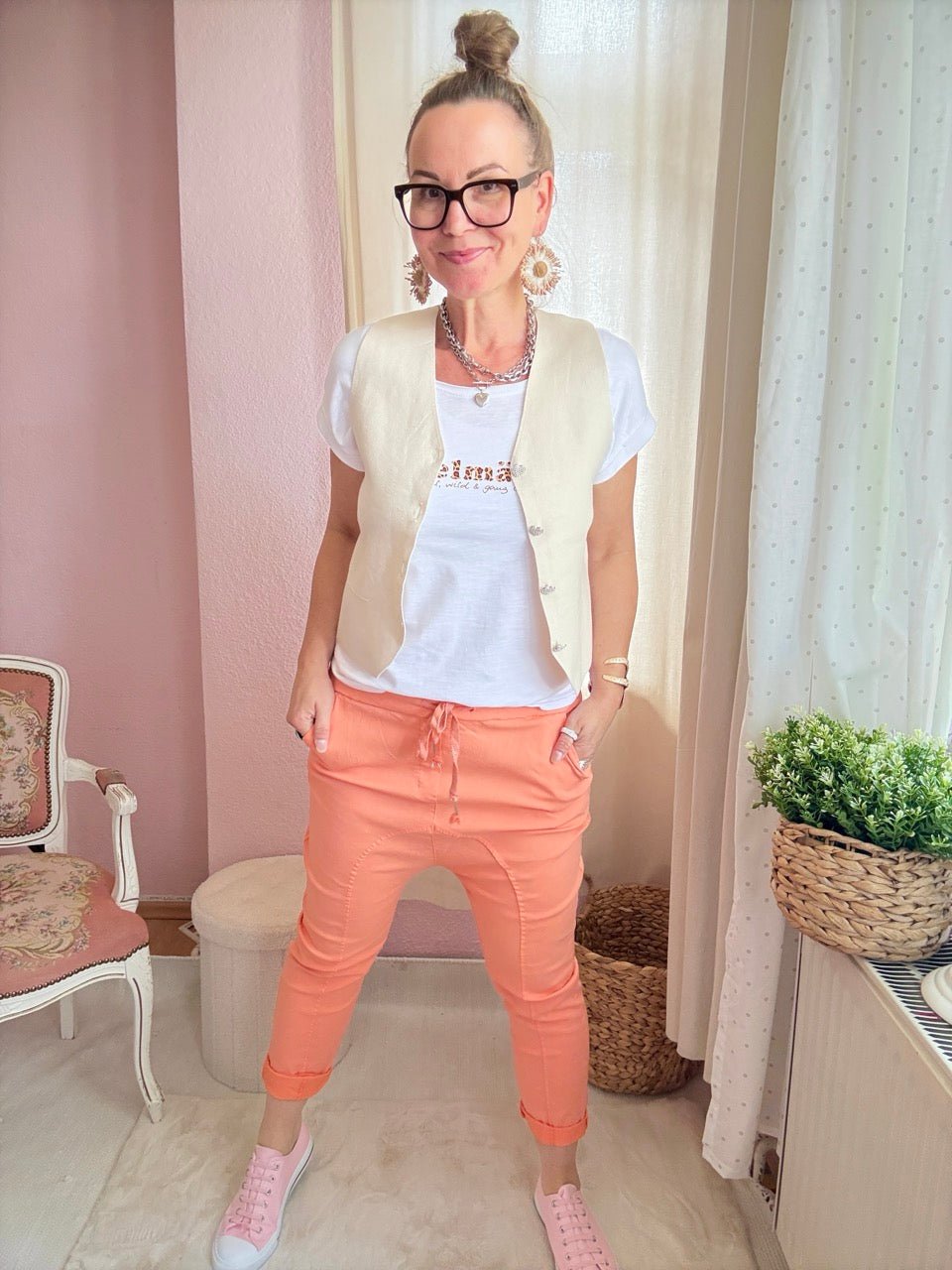 Hose Jogpants Baggystyle Peach - FROLLEIN KÄTHE Shop