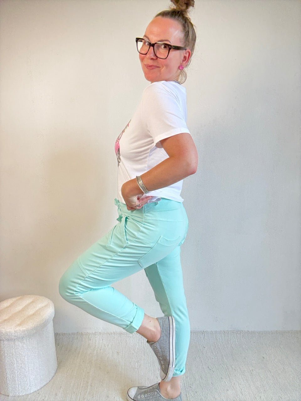 Hose Jogpants Grandiose Aqua - FROLLEIN KÄTHE Shop