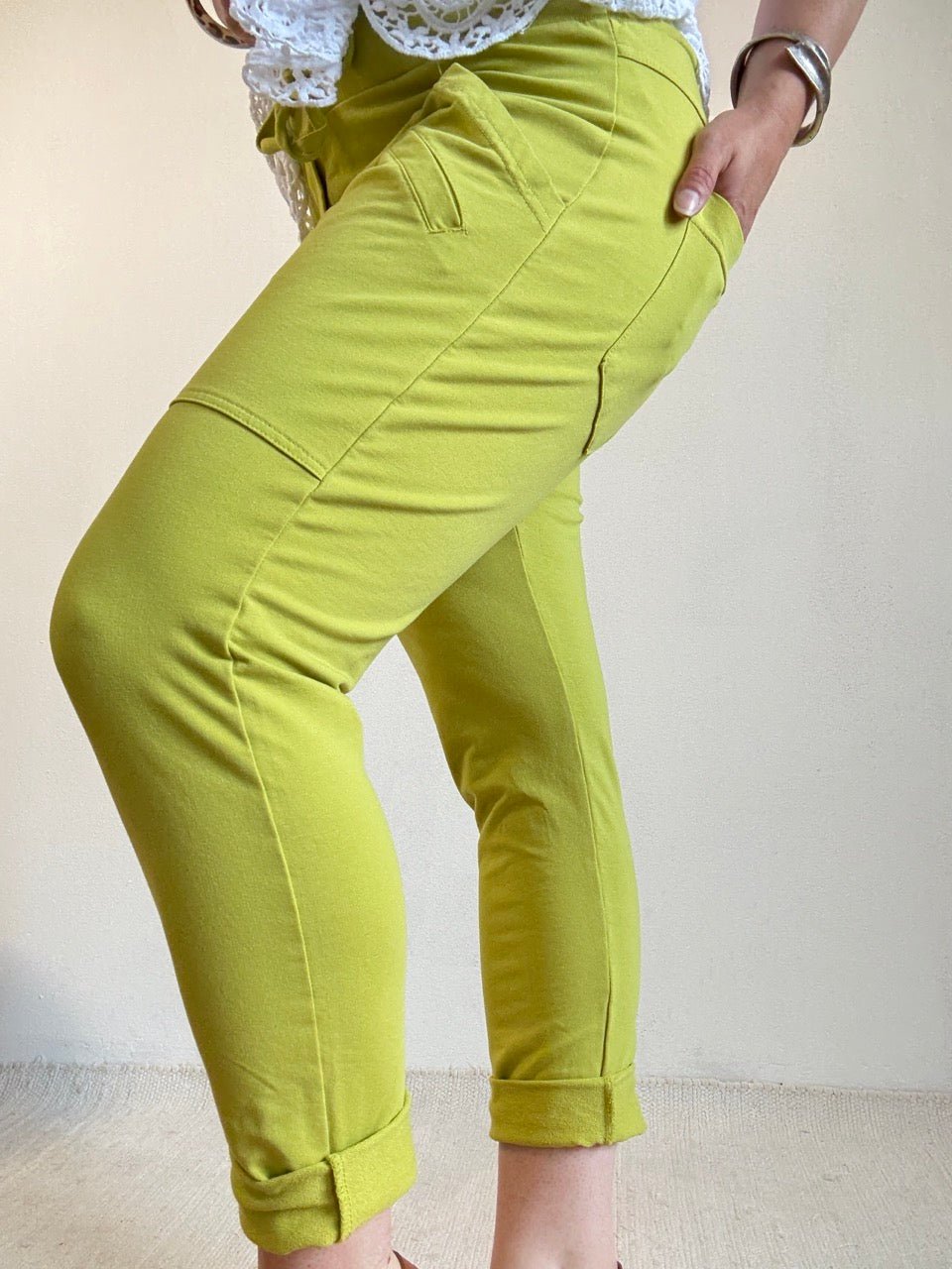 Hose Jogpants Grandiose Limette - FROLLEIN KÄTHE Shop