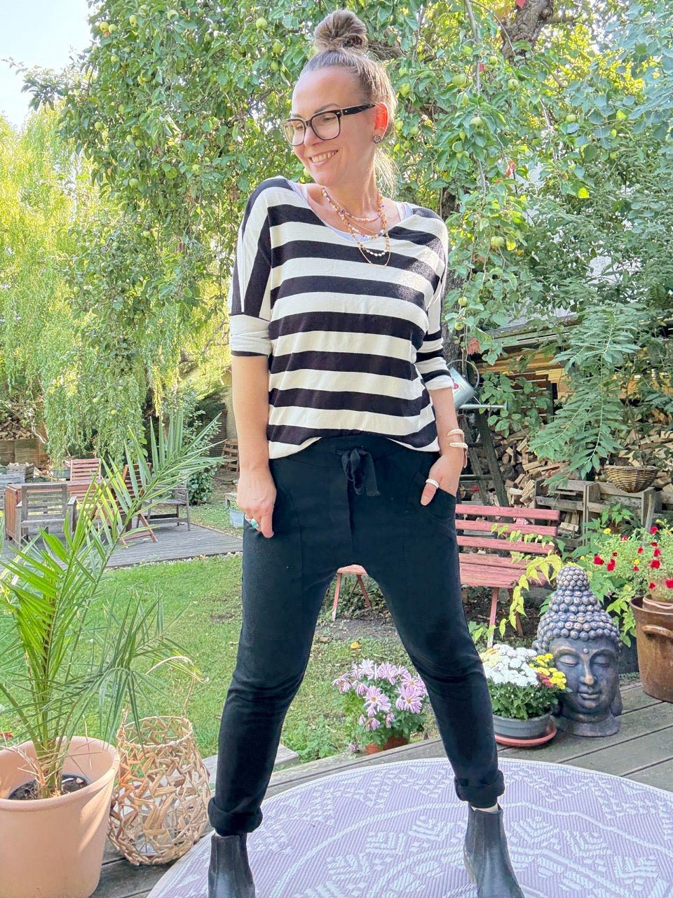 Hose Jogpants Grandiose Schwarz - FROLLEIN KÄTHE Shop