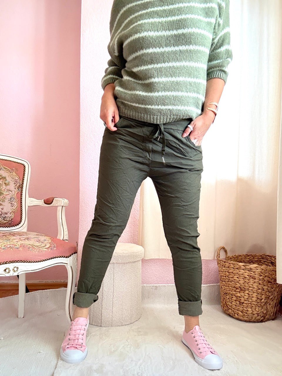 Hose Jogpants Nice Style Olive - FROLLEIN KÄTHE Shop