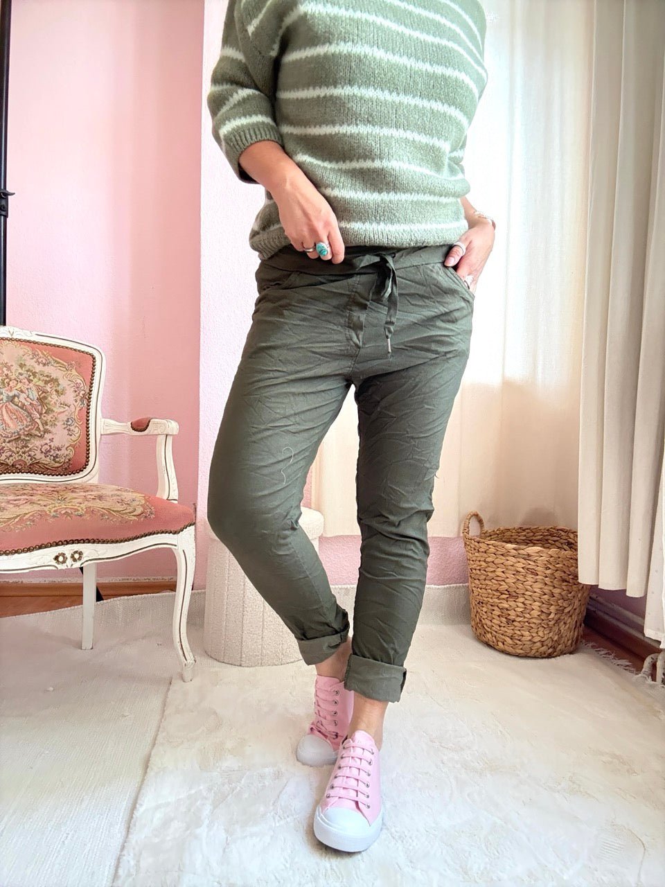 Hose Jogpants Nice Style Olive - FROLLEIN KÄTHE Shop