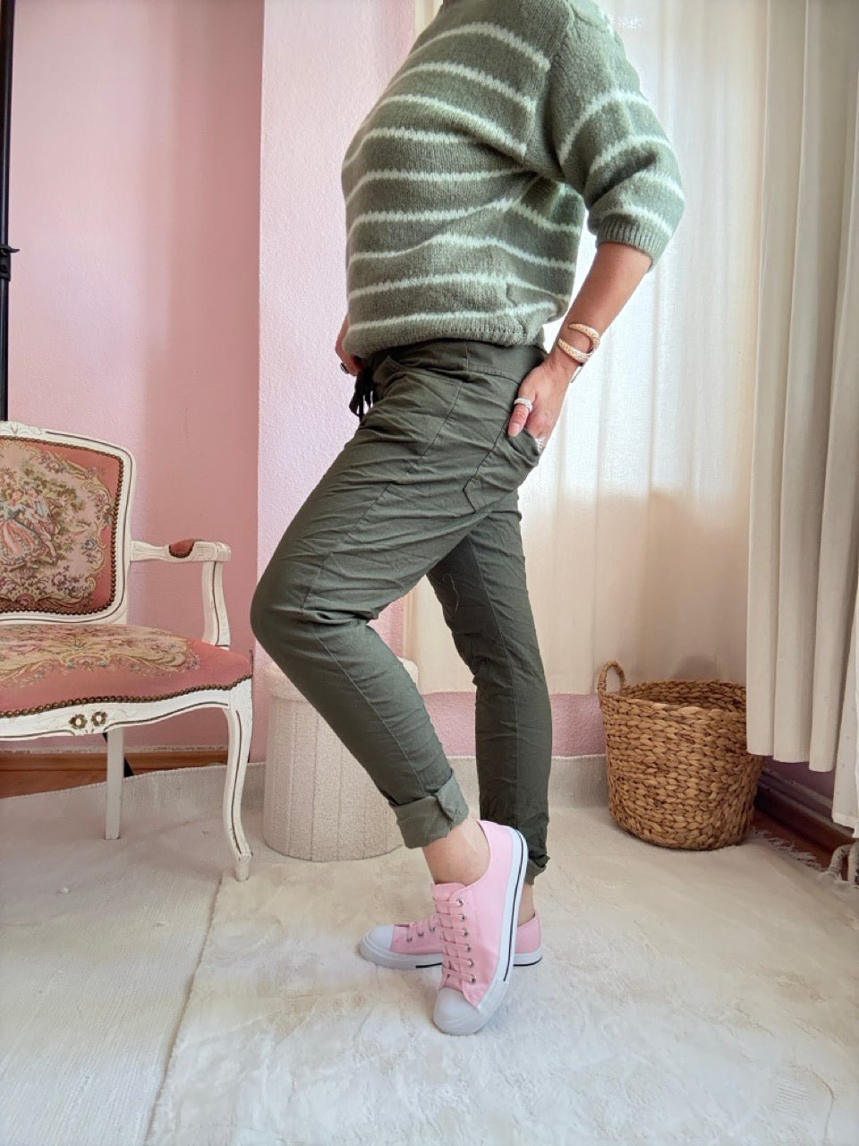 Hose Jogpants Nice Style Olive - FROLLEIN KÄTHE Shop