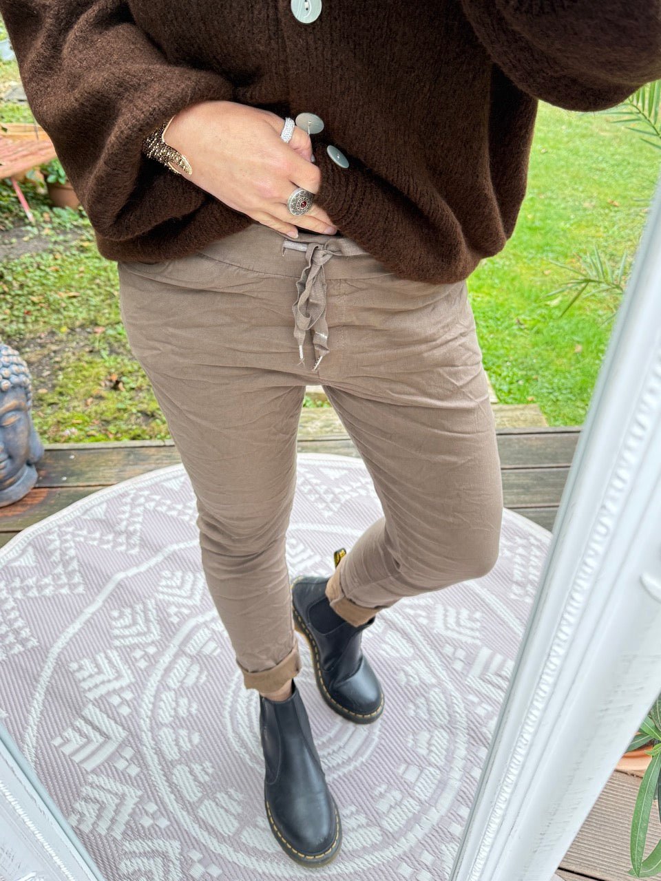 Hose Jogpants Nice Style Taupe - FROLLEIN KÄTHE Shop
