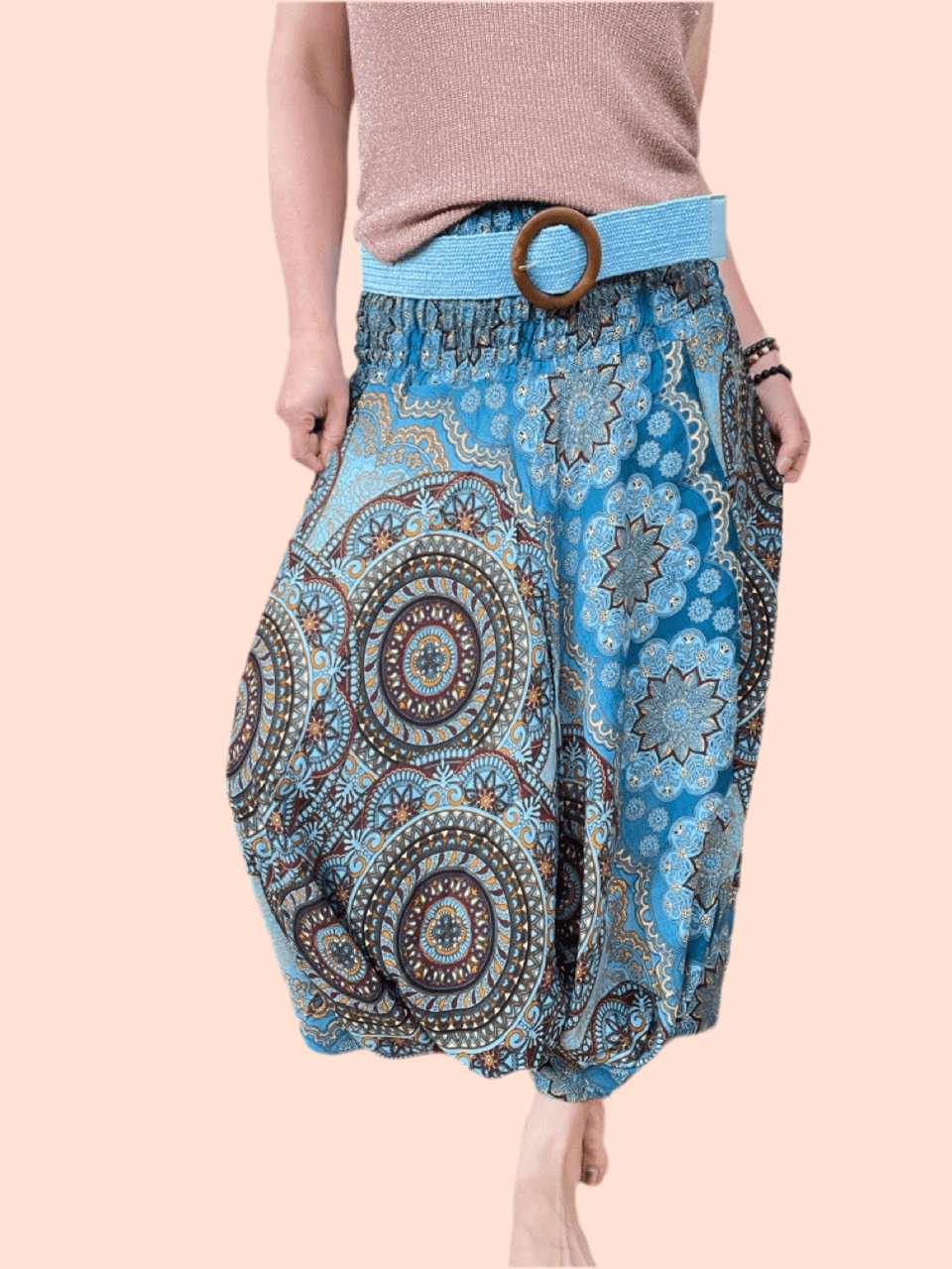 Hose / Jumpsuit Mandala Blau - FROLLEIN KÄTHE Shop