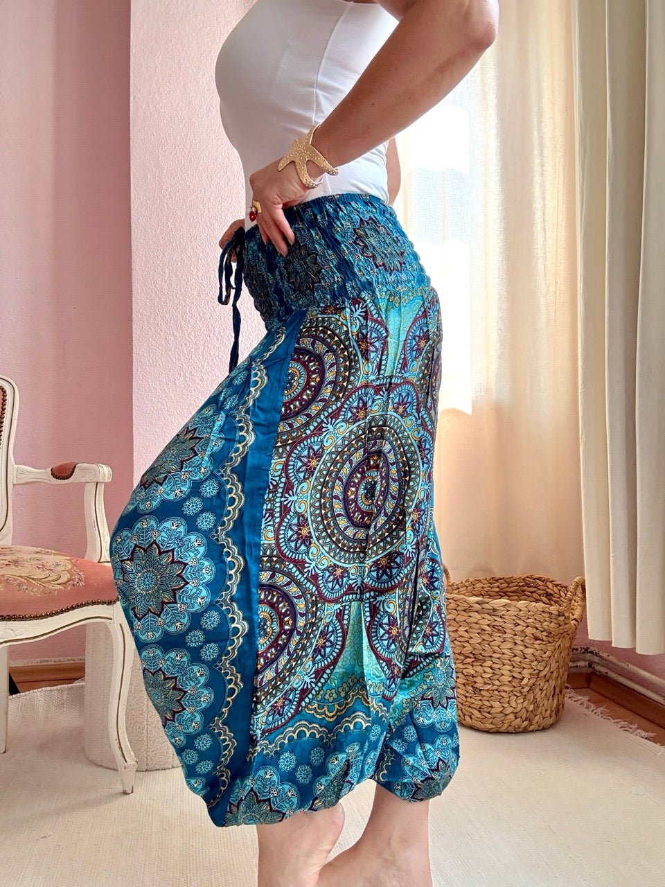 Hose / Jumpsuit Mandala Blau - FROLLEIN KÄTHE Shop