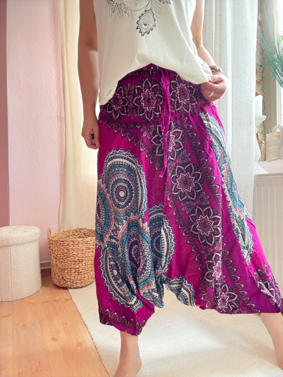 Hose / Jumpsuit Mandala Magenta - FROLLEIN KÄTHE Shop