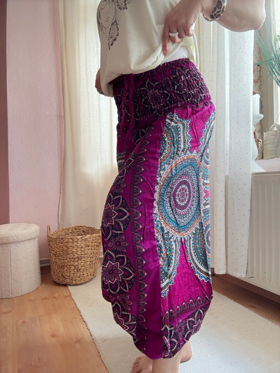 Hose / Jumpsuit Mandala Magenta - FROLLEIN KÄTHE Shop