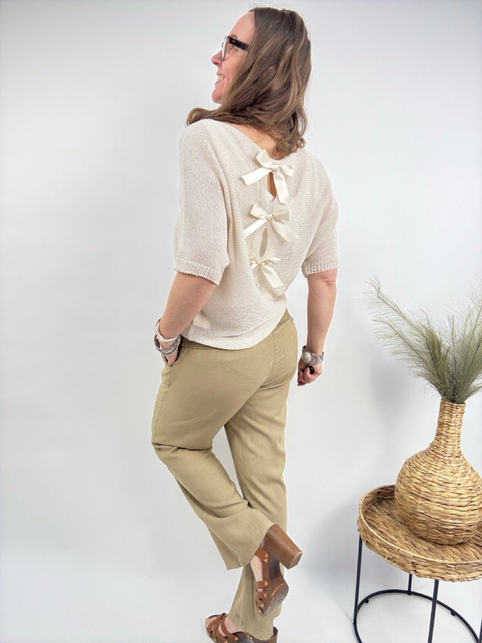 Hose Leinen Glück Cappuccino - FROLLEIN KÄTHE Shop