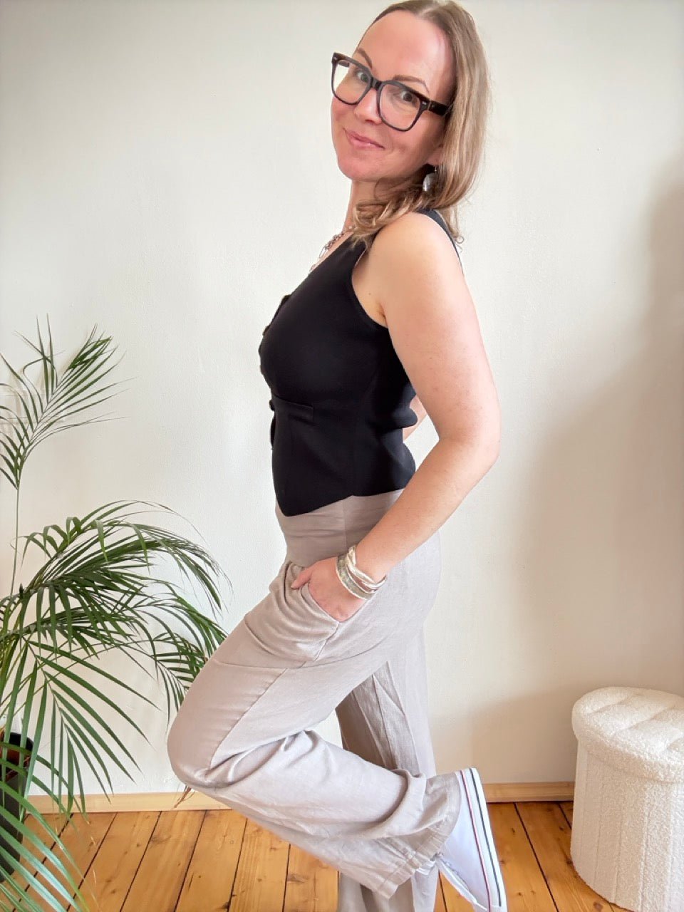 Hose Leinen Glück Cream - FROLLEIN KÄTHE Shop