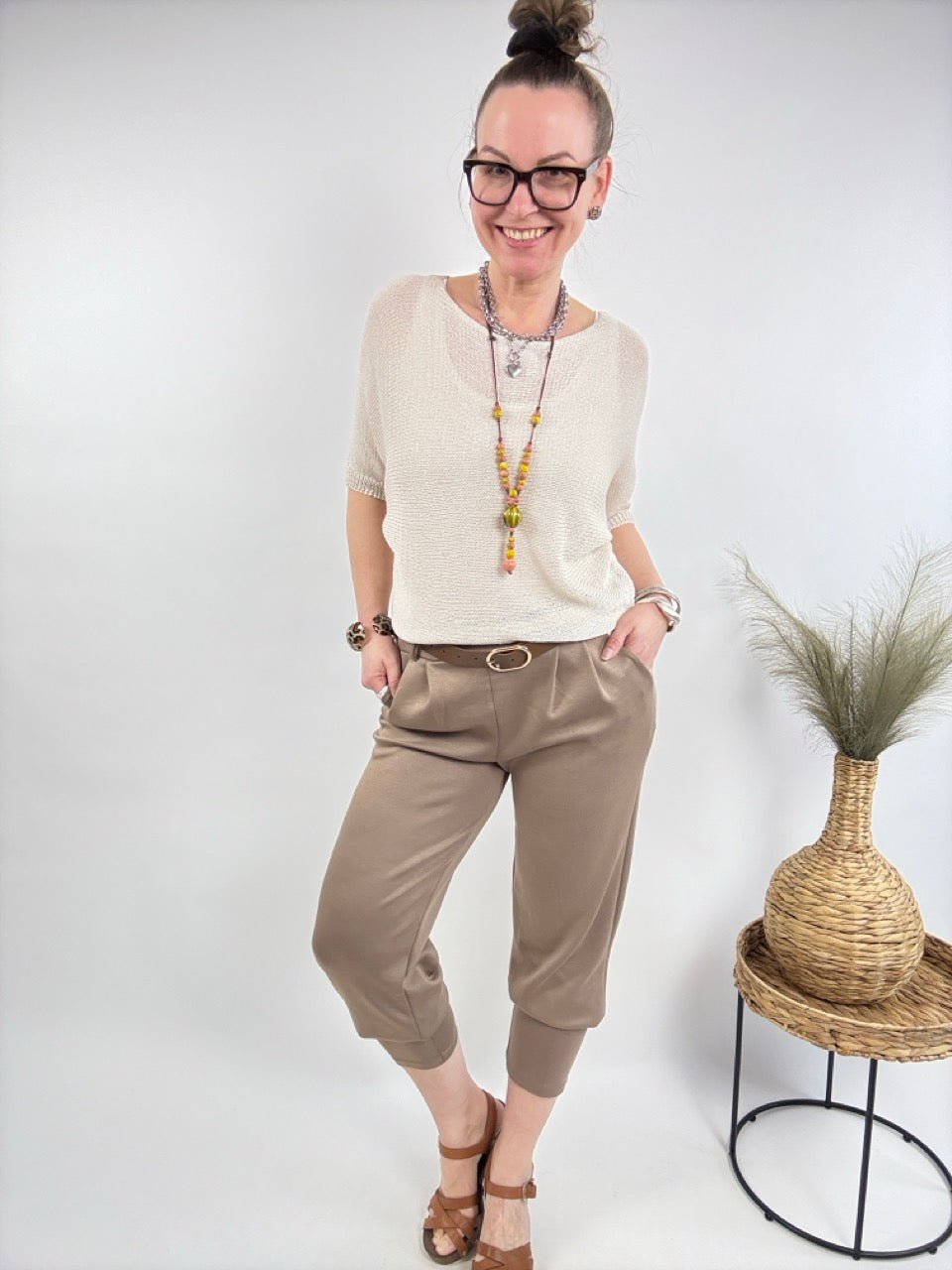 Hose Lena Taupe - FROLLEIN KÄTHE Shop