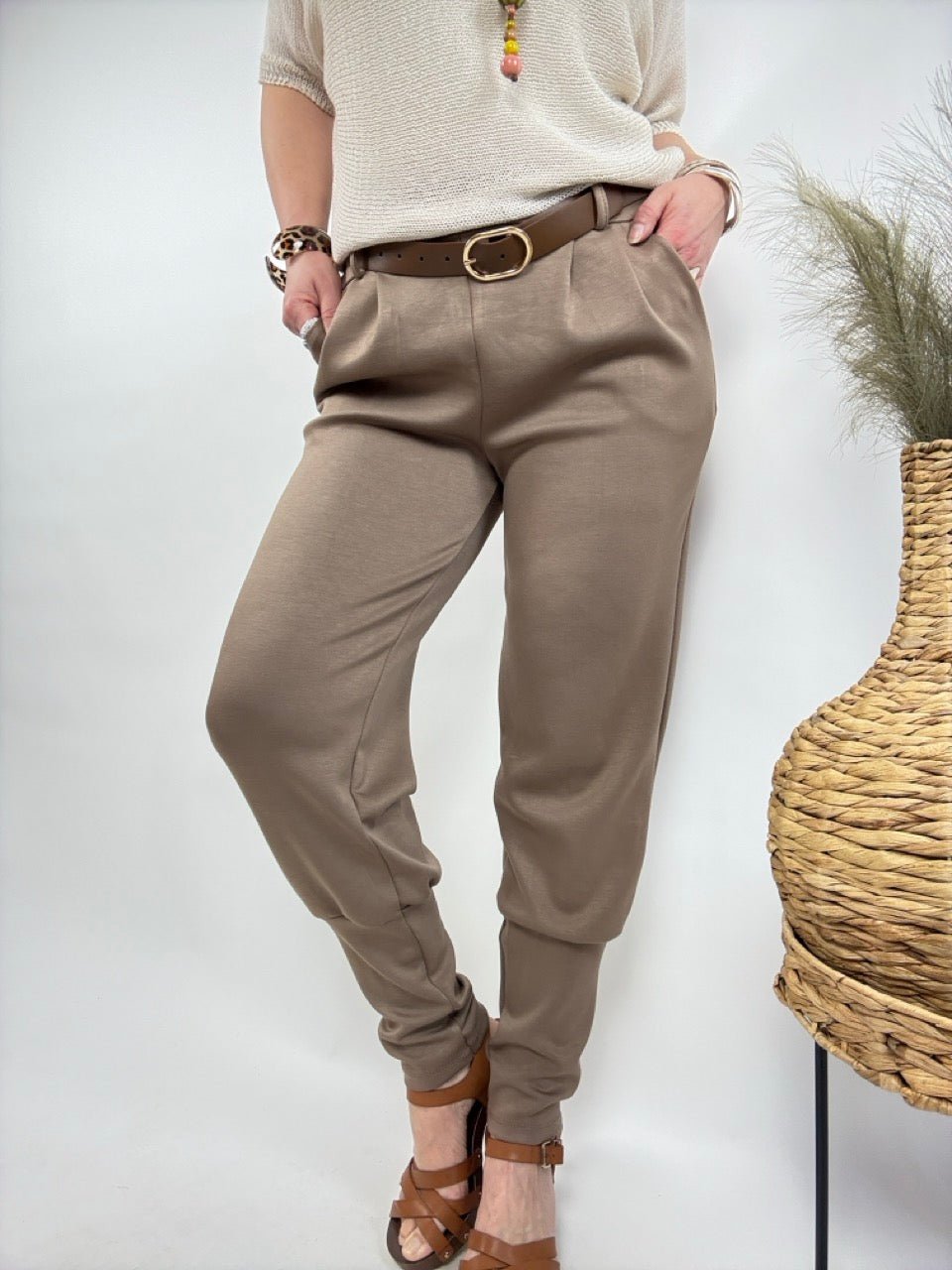 Hose Lena Taupe - FROLLEIN KÄTHE Shop
