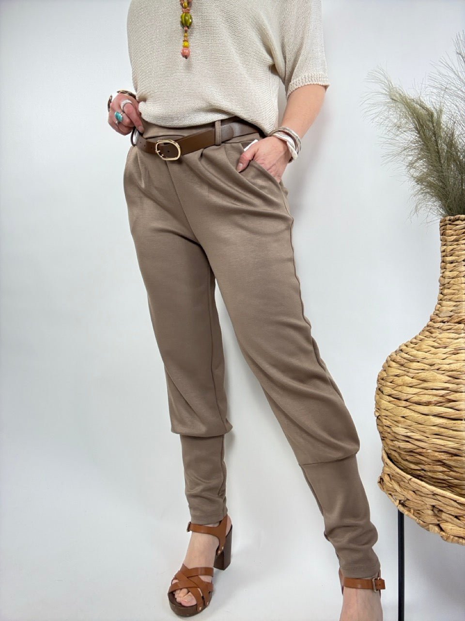 Hose Lena Taupe - FROLLEIN KÄTHE Shop
