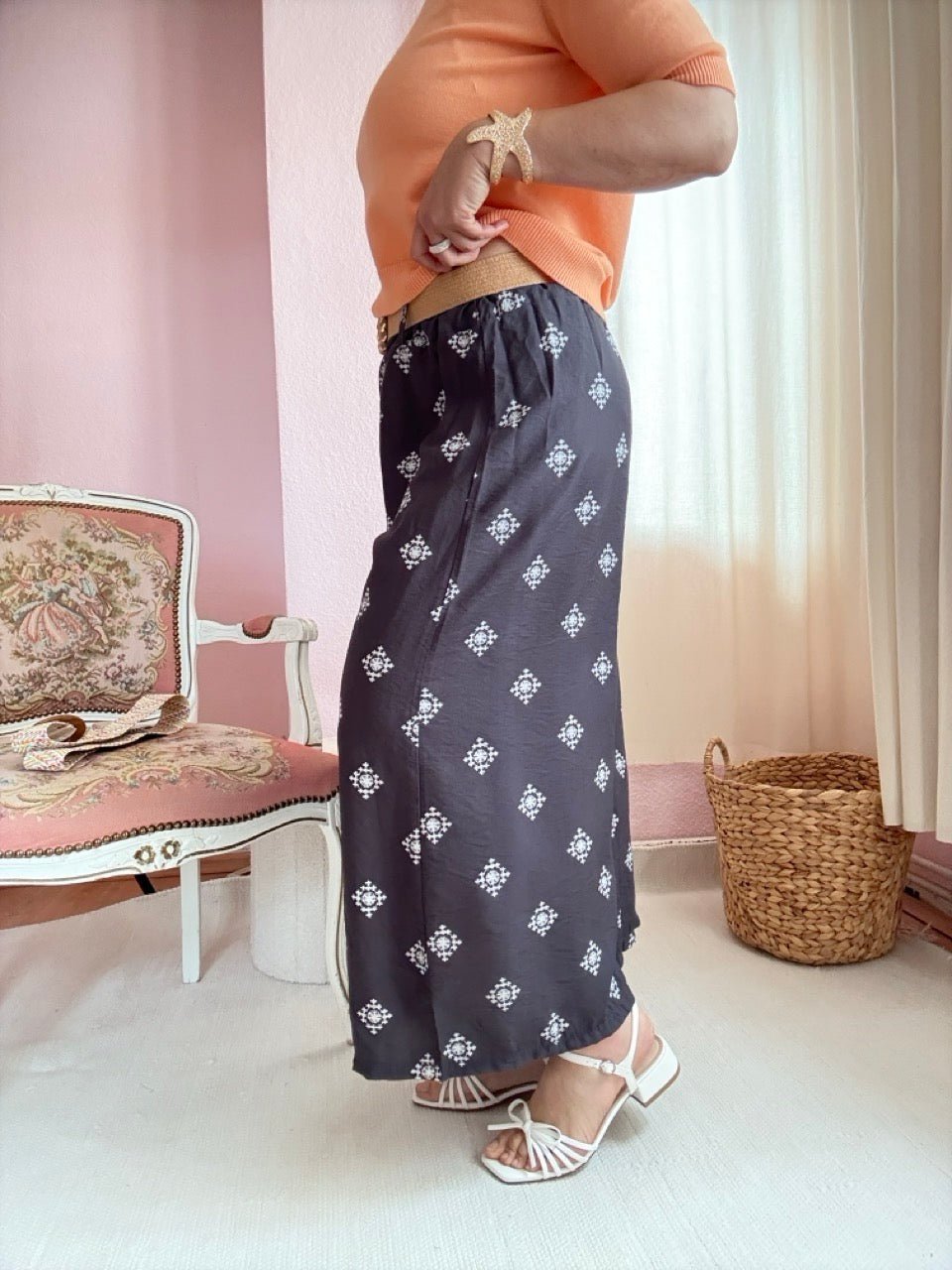 Hose Mara Grau mit Gürtel - FROLLEIN KÄTHE Shop