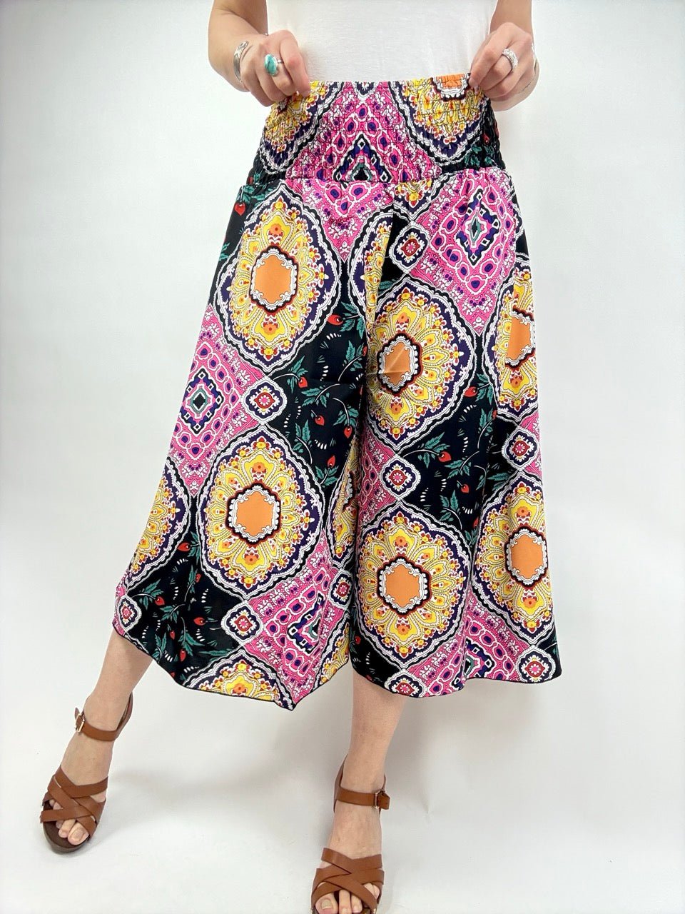 Hose Mira Culotte Schwarz Bunt - FROLLEIN KÄTHE Shop