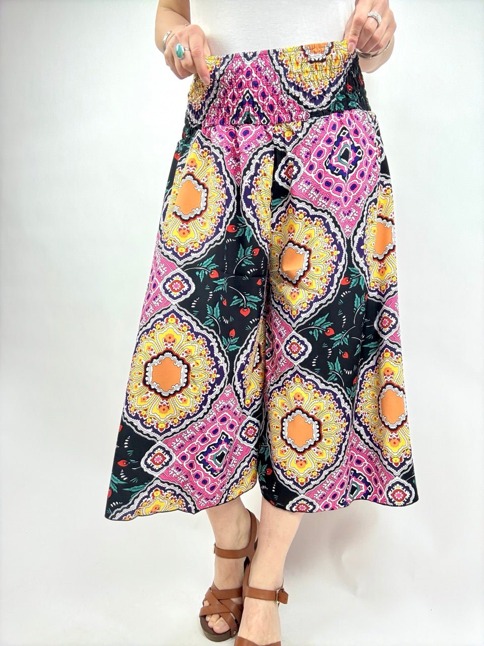 Hose Mira Culotte Schwarz Bunt - FROLLEIN KÄTHE Shop