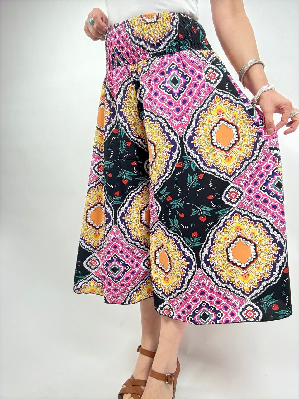 Hose Mira Culotte Schwarz Bunt - FROLLEIN KÄTHE Shop