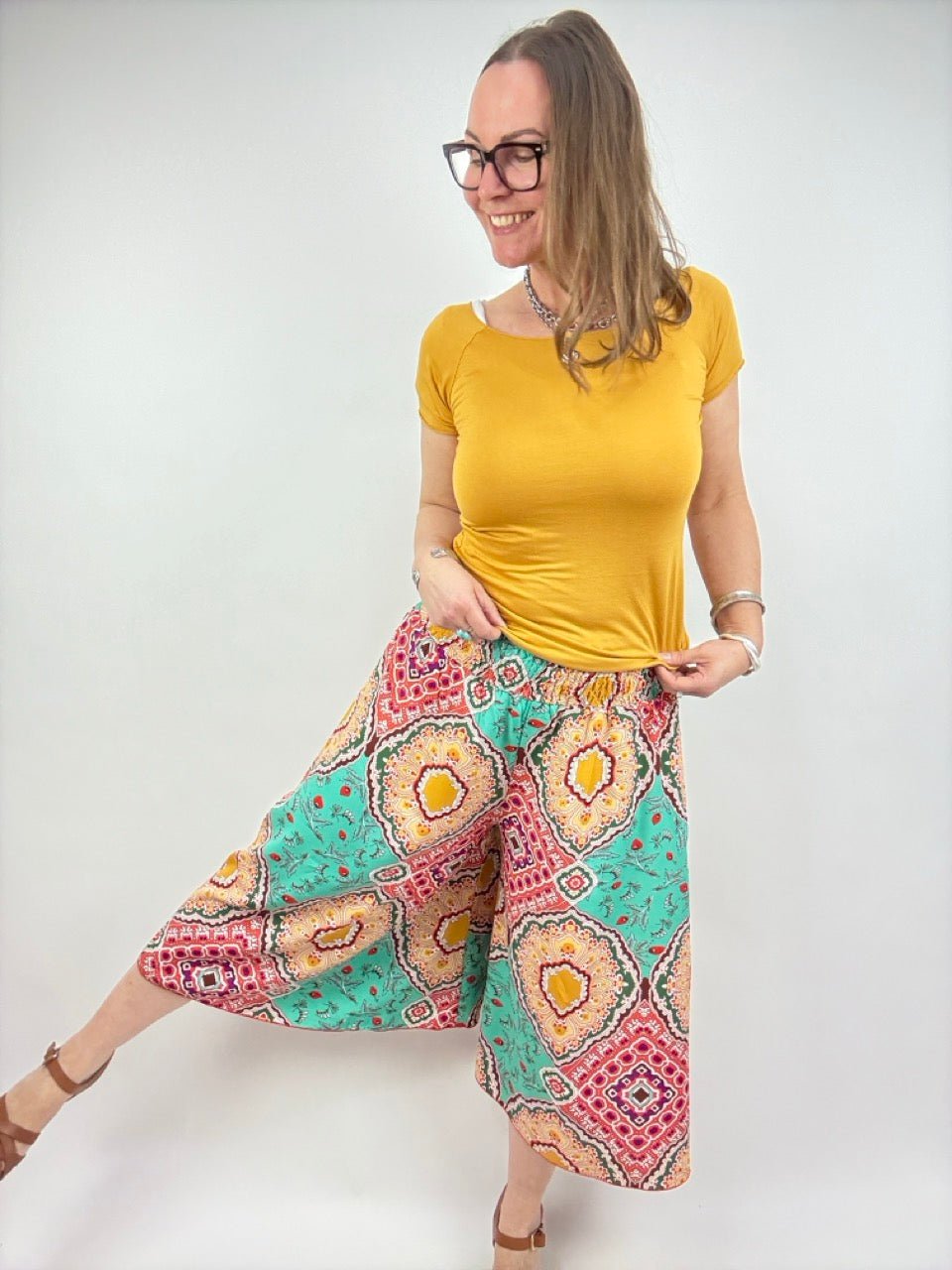 Hose Mira Culotte Türkis - FROLLEIN KÄTHE Shop