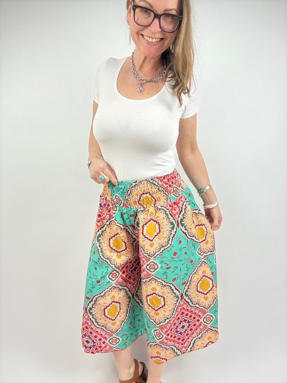 Hose Mira Culotte Türkis - FROLLEIN KÄTHE Shop