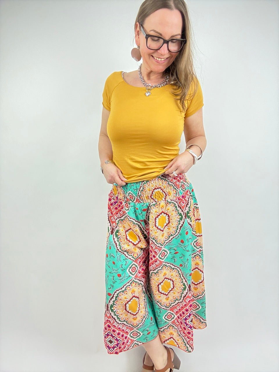 Hose Mira Culotte Türkis - FROLLEIN KÄTHE Shop