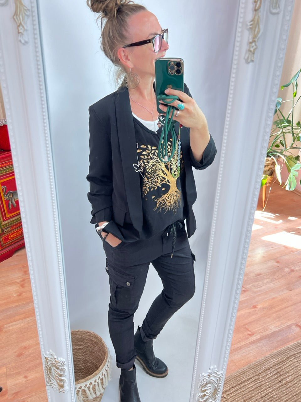 Jacke Blazer Ellen Schwarz - FROLLEIN KÄTHE Shop