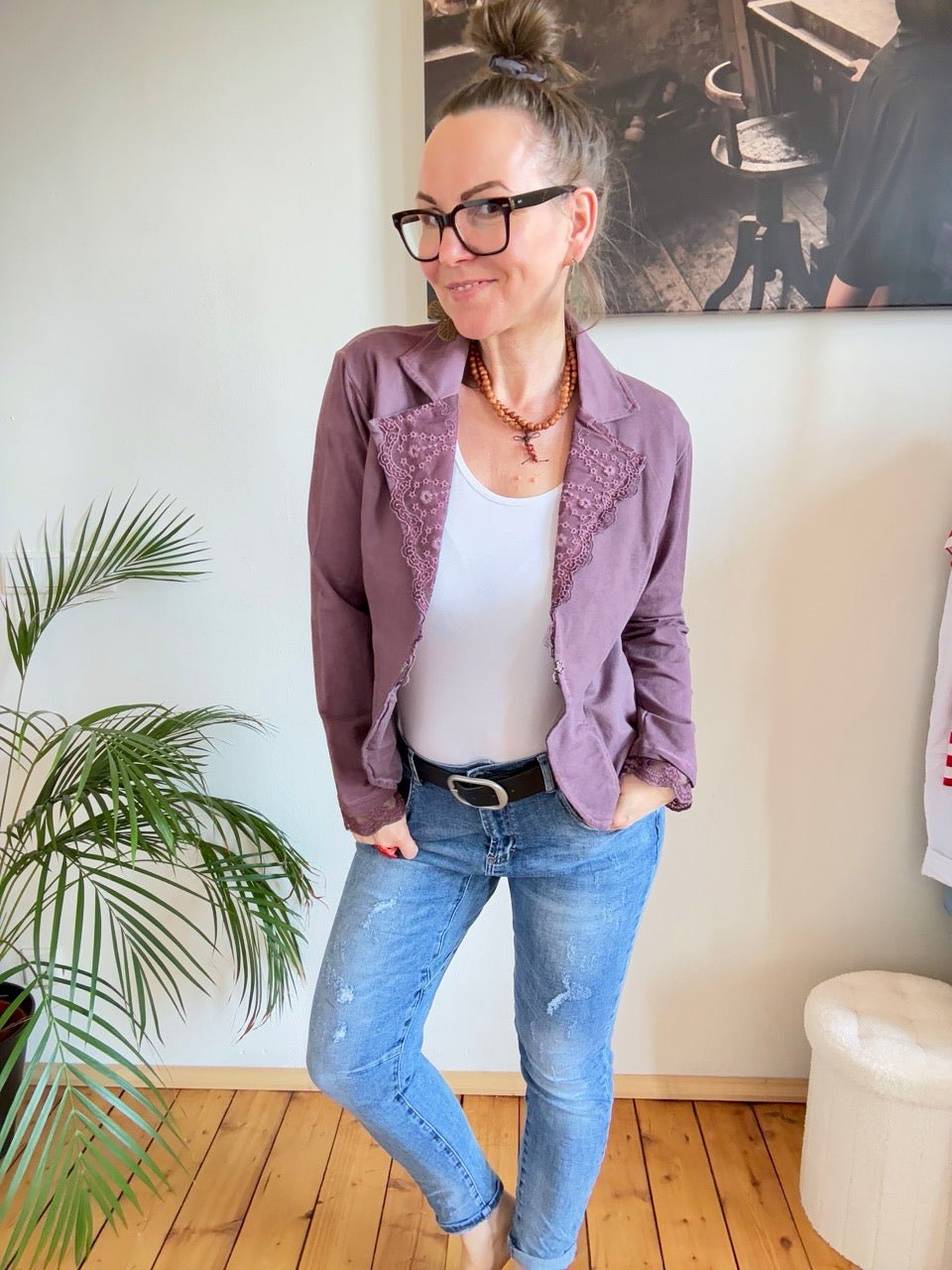 Jacke Edda Mauve - FROLLEIN KÄTHE Shop