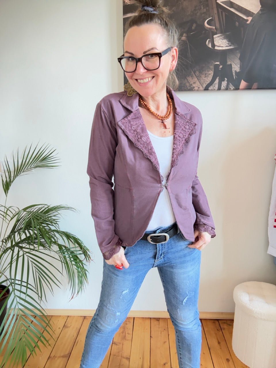 Jacke Edda Mauve - FROLLEIN KÄTHE Shop