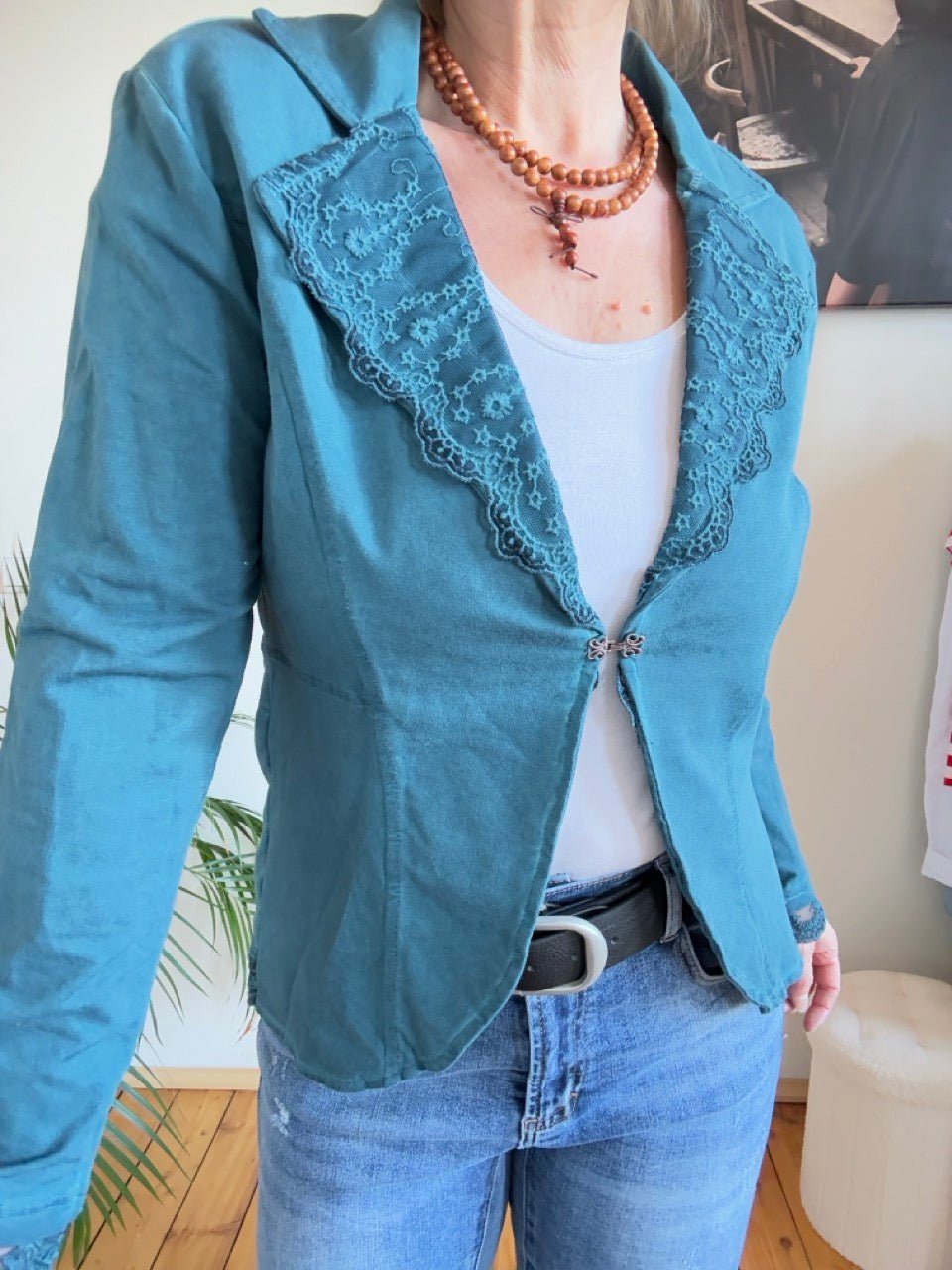 Jacke Edda Petrol - FROLLEIN KÄTHE Shop