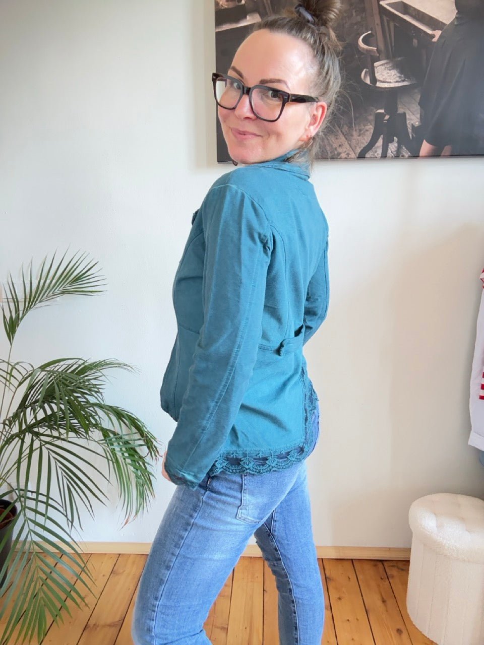Jacke Edda Petrol - FROLLEIN KÄTHE Shop
