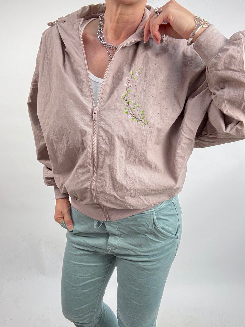 Jacke Edelmädel Blume des Lebens 2 Farben - FROLLEIN KÄTHE Shop