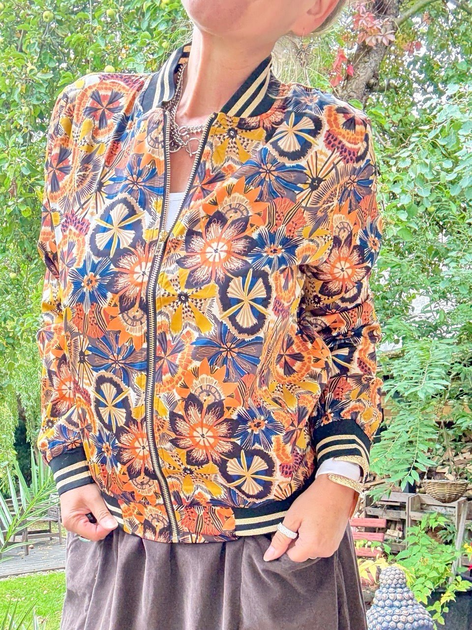 Jacke Farbentraum Orange - FROLLEIN KÄTHE Shop