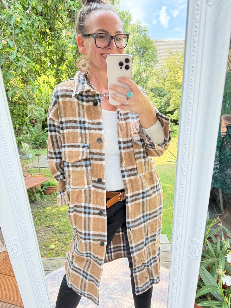 Jacke Stripe Cozy Check - FROLLEIN KÄTHE Shop