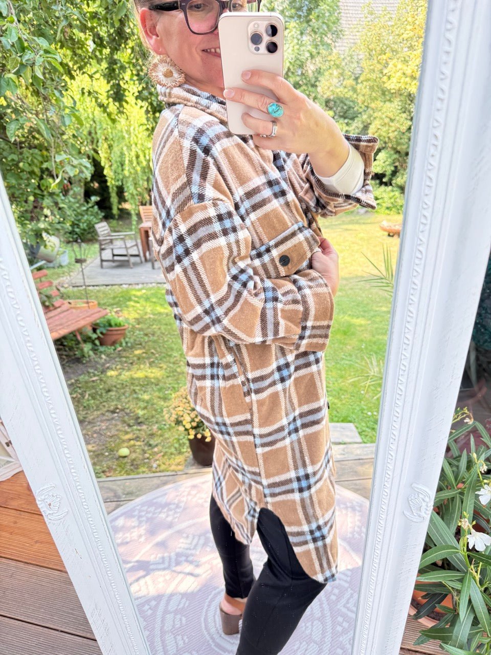 Jacke Stripe Cozy Check - FROLLEIN KÄTHE Shop